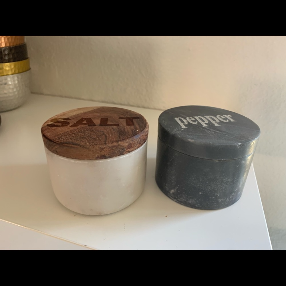 Salt and pepper containers